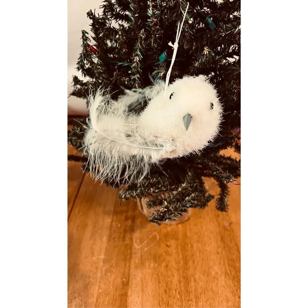 Bird Christmas tree ornament Feather Foam Vintage